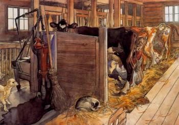 卡爾 拉爾森 The Cowshed Carl Larsson 卡爾 拉爾森 The Cowshed Carl Larsson